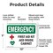 Signmission First Aid Kit AED Inside Cabinet With Symbol, 10 in W x Rectangle, Plastic OS-2PACK-EM-P-710-L-10369 - alternate 4